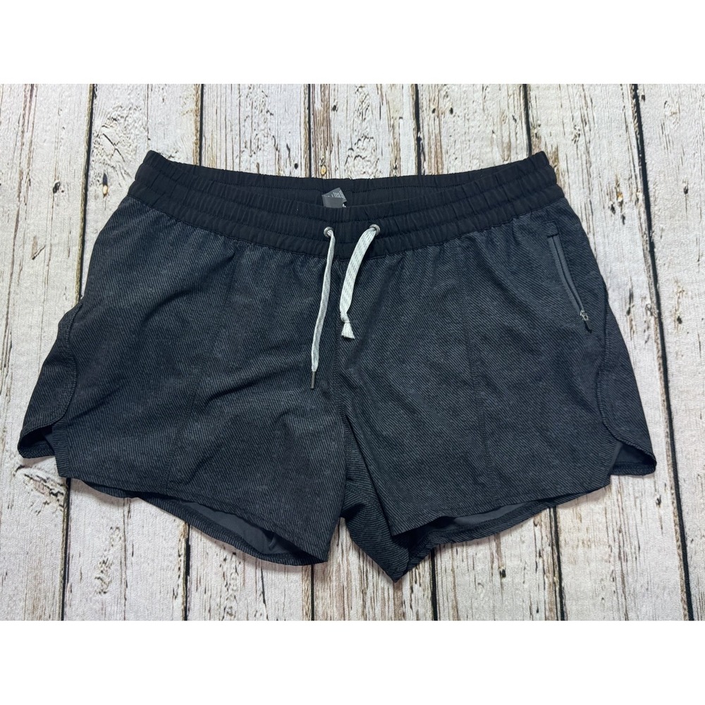 Vuori Women's Black Gray Clementine Lined Running Shorts Gym Active VW365 Sz XL